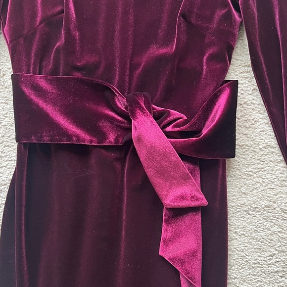 Boden Velvet Long Sleeve Dress in Deep Burgundy, stunning! - Picture 3 of 3
